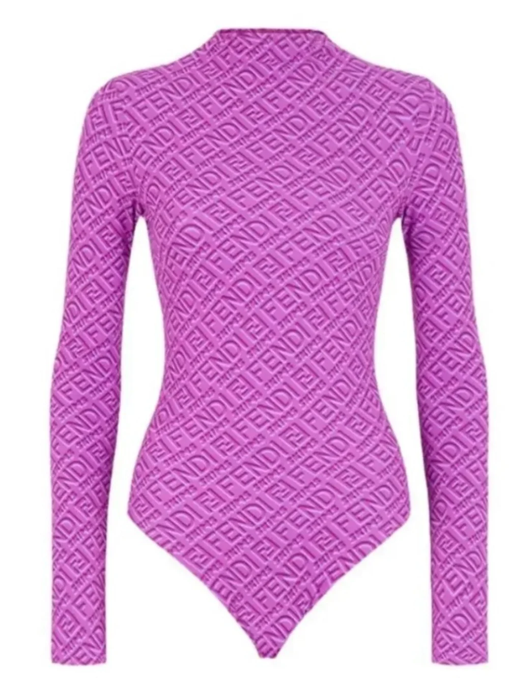 💜FENDI x SKIMS Mock Neck Long Sleeve Bodysuit NWT💜 - Picture 2 of 5